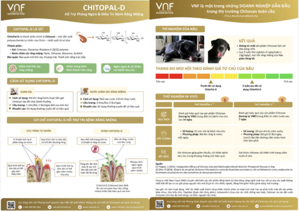 Công ty cổ phần Việt Nam Food (VNF) phát triển ChitoPal-D – giải pháp chitosan chăm sóc răng miệng cho thú cưng